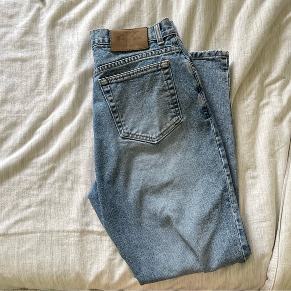 Calvin Klein vintage 5 pocket womens Light Blue Denim Jeans Straight Leg Size 14 - Picture 8 of 10